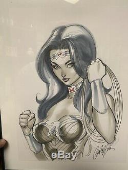 J Scott Campbell Wonder Woman Original Art / Sketch Jsc Rare