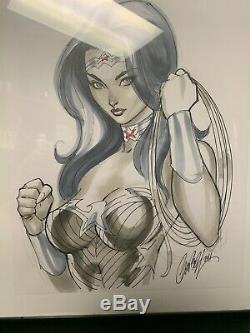 J Scott Campbell Wonder Woman Original Art / Sketch Jsc Rare