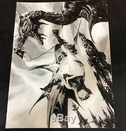 JAE LEE ORIGINAL ART BATMAN COMMISSION 9x12 INKS ON BRISTOL PAPER