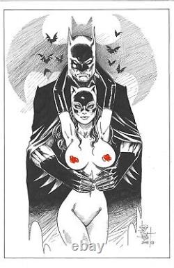 JIM BALENT original art Batman Catwoman Commission Dc Comics