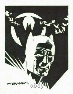 JIM STERANKO ORIGINAL BATMAN ART SIGNED & SKETCHED with COA RARE DC COMICS NOT CGC