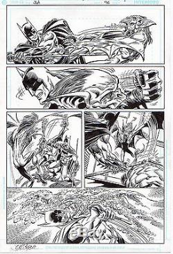 JLA #96 Batman Art by John Byrne Battle page