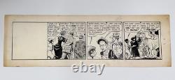 JOE & ASBESTOS KEN KLING ORIGINAL COMIC STRIP ART HORSERACING 1940s GAMBLING