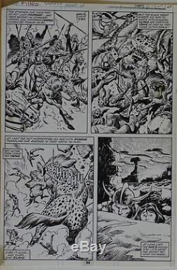 JOHN BUSCEMA / ERNIE CHAN original art, KING CONAN #2 pg 44, 10x16, Signed