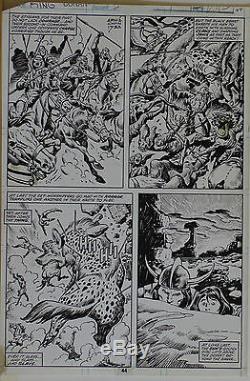 JOHN BUSCEMA / ERNIE CHAN original art, KING CONAN #2 pg 44, 10x16, Signed