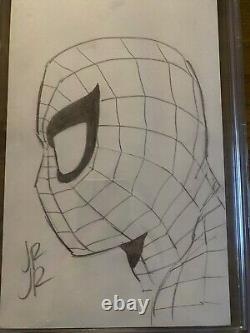 JOHN ROMITA, JR. SIGNED SPIDER-MAN ORIGINAL ART! CBCS ART Witnessed Sketch