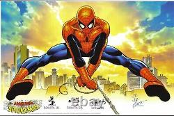 JOHN ROMITA, SR. & JR. SIGNED AMAZING SPIDER-MAN PRINT With COA! FREE SHIPPING