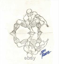 JOHN ROMITA, SR. SIGNED 1995 SPIDER-MAN CLONE GENESIS COVER PRELIM ART-With COA