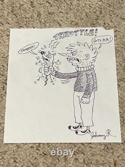 JOHNNY RYAN Signed ORIGINAL ARTWORK SUPER RARE! ANGRY YOUTH COMIX