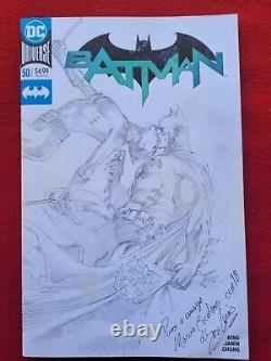 JOSE LUIS original art on BATMAN #50 blank wraparound cover THE WEDDING