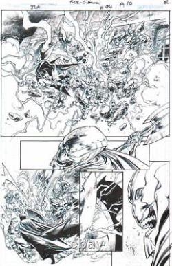 JUSTICE LEAGUE OF AMERICA 4 pg 10 BATMAN VS LORD HAVOK 1/2 SPLASH BAT W SHIELD