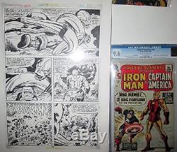 Jack Kirby ORIGINAL ART Captain America vs Evil Mutants PAGE X-Men Massacre 1977