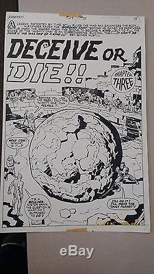 Jack Kirby Original Art Splash Page Kamandi Issue #29