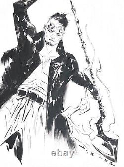 Jae Lee 9x12 original comic art commission Jack knight Starman