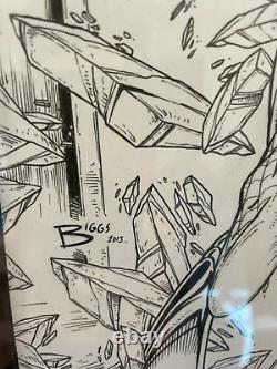 Jamie Biggs Spiderman vs Scorpion Original Comic Art McFarlane Style, 1/1