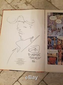 Jean Giraud'Moebius' Signed withSketch La Derniere Carte Jean-Michel Charlier