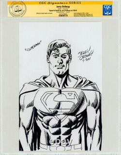 Jerry Ordway CGC SS Original Signed DC Comics Art Sketch Superman Man of Steel