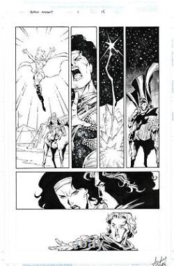 Jim Cheung Black Knight Exodus #1 p 15 (Black Knight & Sersi) Original Art