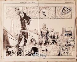 Jim Cheung Original Artwork Astonishing X-Men #1 Double Page Spread