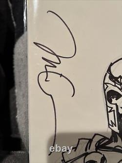 Jim Lee Signed Magneto Sketch Wizard World 2001. Early Jim Lee signature X-Men