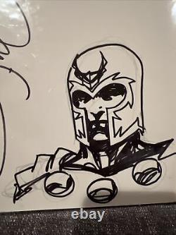 Jim Lee Signed Magneto Sketch Wizard World 2001. Early Jim Lee signature X-Men