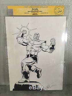 Jim Starlin Sketch Commission Thanos! CGC SS 9x12 original artwork
