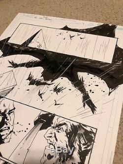 Jock Original Art Sketch Page By Jock All Star Batman Action Piece! Beautiful