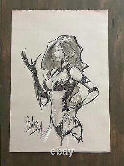 Joe Benitez Witchblade Hand Drawn Comic Sketch Art Commission 18 x 12