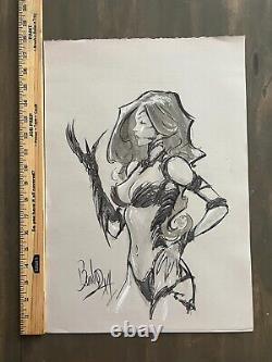 Joe Benitez Witchblade Hand Drawn Comic Sketch Art Commission 18 x 12