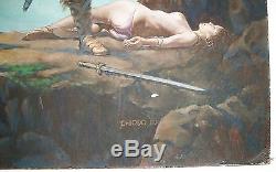 Joe Chiodo Original Comic art cover Savage Sword of Conan #66 vintage bronze age
