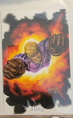 Joe Jusko signed Marvel Masterpieces kickstarter Original Art X-Men CANNONBALL