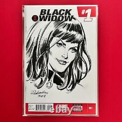 Joe Rubinstein Black Widow Original Sketch Art Drawing on Marvel Now! Variant #1