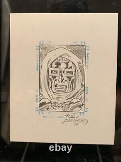 Joe Sinnott Sketch And Signed Sketchagraph Of Dr Doom Skybox 1998 Great Detail
