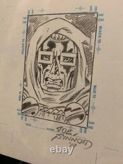 Joe Sinnott Sketch And Signed Sketchagraph Of Dr Doom Skybox 1998 Great Detail