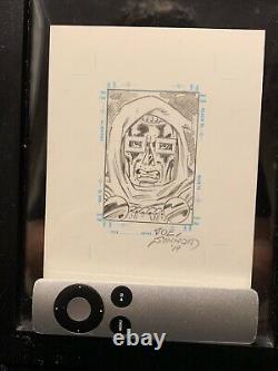 Joe Sinnott Sketch And Signed Sketchagraph Of Dr Doom Skybox 1998 Great Detail