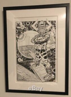 John Byrne Galactus Original Comic Artwork 11 by 17 framed + colored print