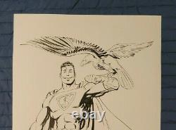 John Byrne Original 19 X 12 Superman Art