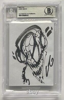 John Giang Signed & Sketch Kid Spider-man Beckett Authentic Marvel Art Auto