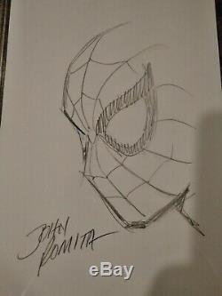 John Romita Amazing Spider-man Sketch Original Art Signed! Marvel