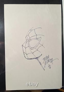 John Romita Sr. Signed Spider-Man Original Art Ink Sketch 1996