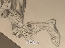 John Romita Sr. Spiderman original art Hand Drawn signed full body Sketch 1990