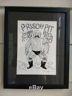 Johnny Ryan Prison Pit Cover Original Art! Framed And Deadly