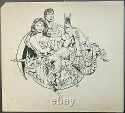 Jose Luis Garcia Lopez/Dick Giordano Original Comic Art on Vellum JLA Plate