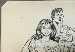 Jose Luis Garcia Lopez/Dick Giordano Original Comic Art on Vellum JLA Plate