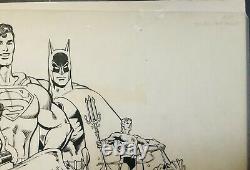 Jose Luis Garcia Lopez/Dick Giordano Original Comic Art on Vellum JLA Plate