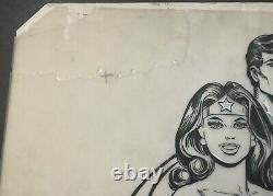 Jose Luis Garcia Lopez/Dick Giordano Original Comic Art on Vellum JLA Plate