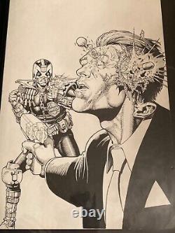 Judge Dredd Original Comic Book Cover Art 2000AD Prog 1286 by Cliff Robinson