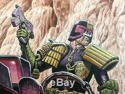 Judge Dredd fully-painted original poster art by Chris Weston 2000ad 2000 ad
