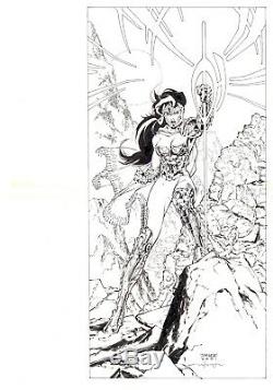Just Imagine Stan Lee With Jim Lee Creating Wonder Woman DC ORIGINAL ART