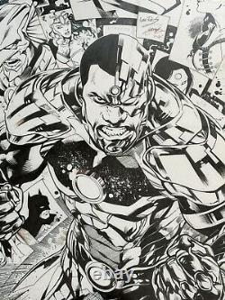 Justice League 18 cover Cyborg And X-Mex Weapon X Ivan Reis & Finch 2008